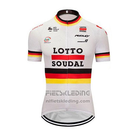 2018 Fietskleding Lotto Soudal Kampioen Duitsland Korte Mouwen en Koersbroek
